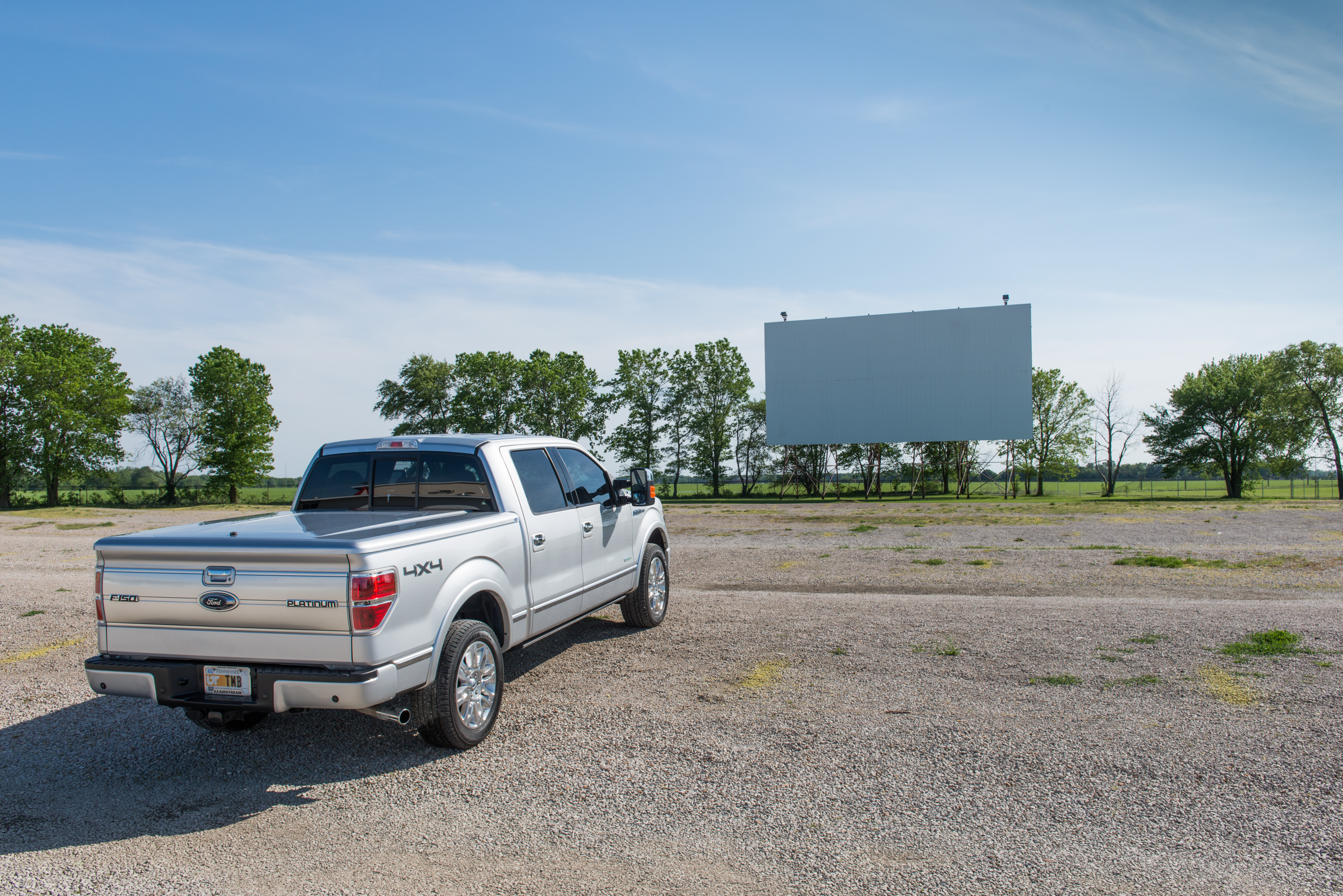 Movie time at Route 66 Twin Drive-In Theatre in Springfield, Illinois