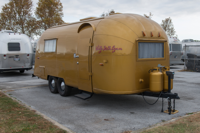 Wally and Stella Byam's famous gold Airstream
