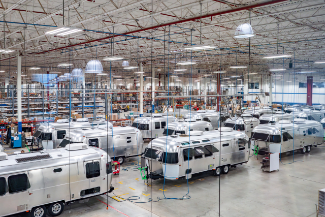 New Airstream's on the factory floor
