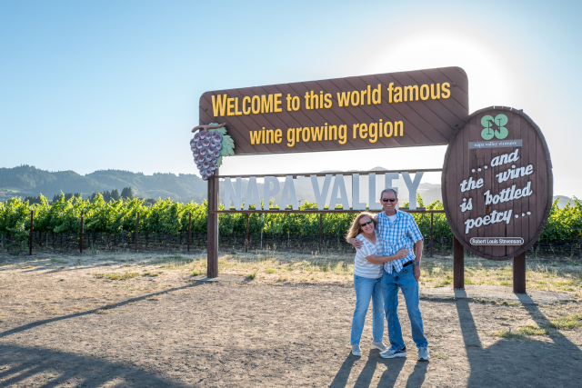 Terry and Janet in Napa Valley, California