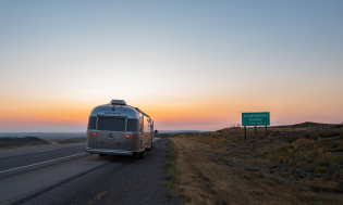 Continental Divide on I-80 in Wyoming