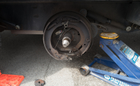 Broken brake spring 