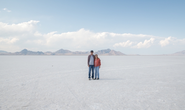 Terry and Janet on the Bonneville Salt Flats