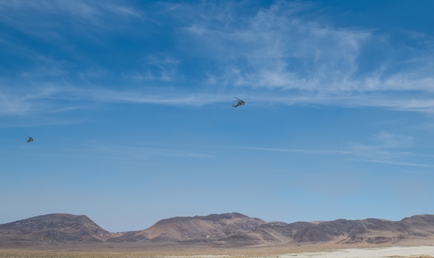 Military helicopters over Sand Mountain