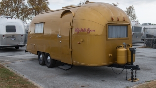 Wally and Stella Byam's famous gold Airstream