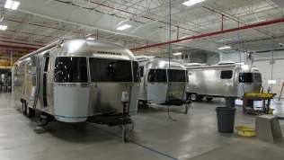New Airstreams nearing completion at the Factory
