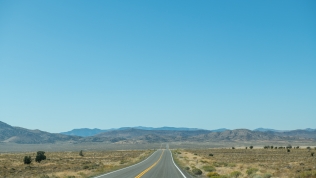 No traffic on the Loneliest Road in America
