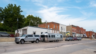 Parked in front of Capt. Kirk's future birthplace