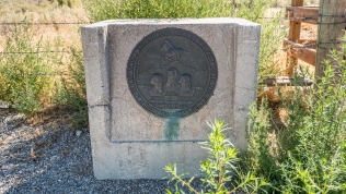 Trail marker for the Pony Express Trail